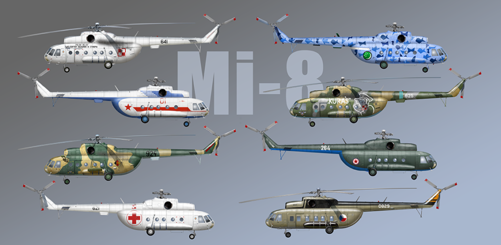 Mi-8 helicopters